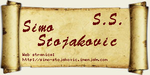 Simo Stojaković vizit kartica